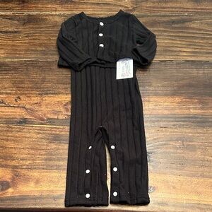 NWT Black Ribbed Kids Coord. Set